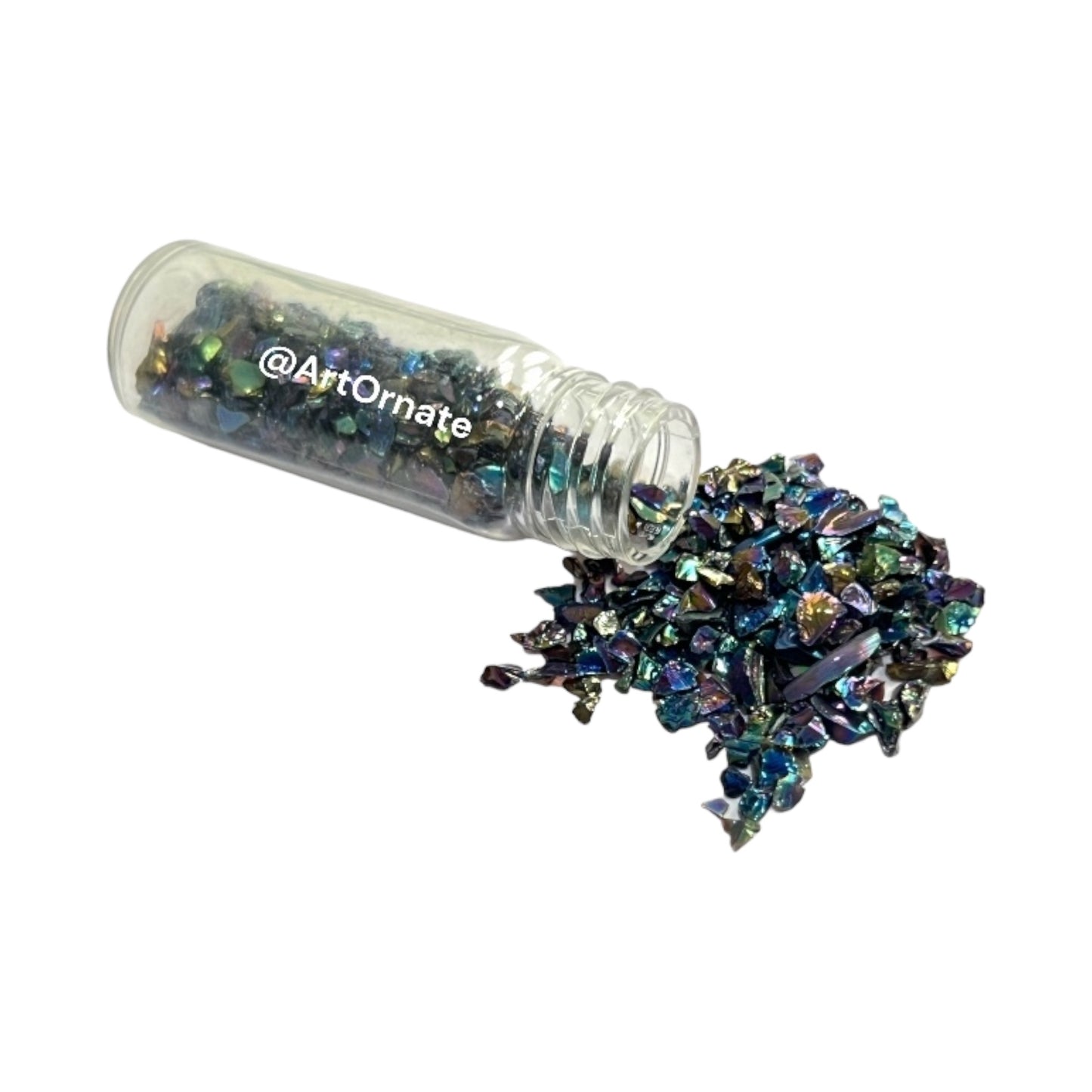 Black Holographic Glass Granules (10gm) RGB002