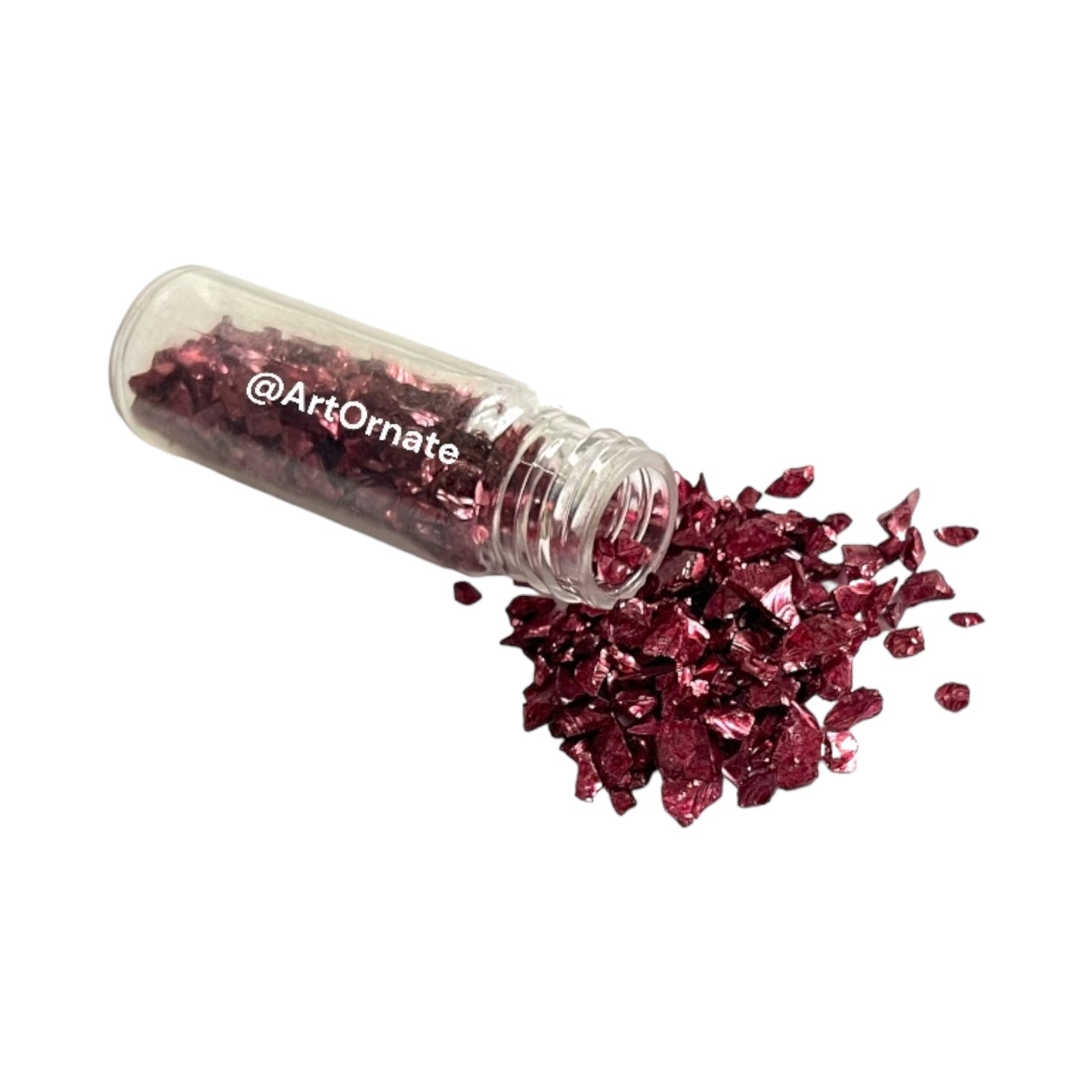 Wine Metallic Glass Granules (10gm) GRM010