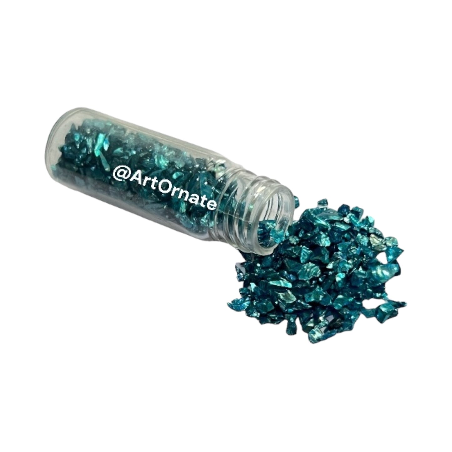 Aqua Metallic Glass Granules (10gm) GRM004