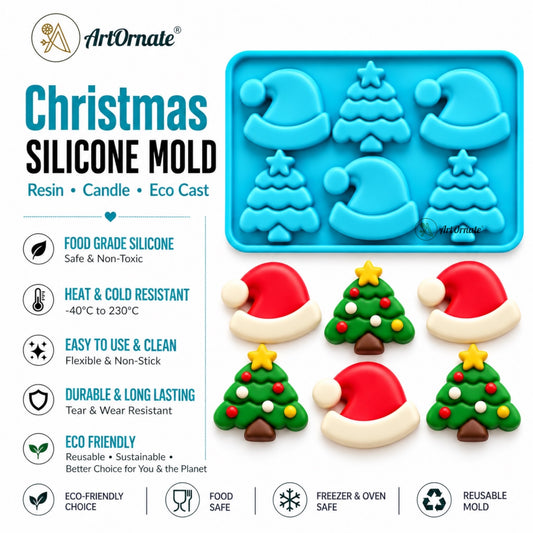 Christmas Theme Silicone Mould (ACM036)