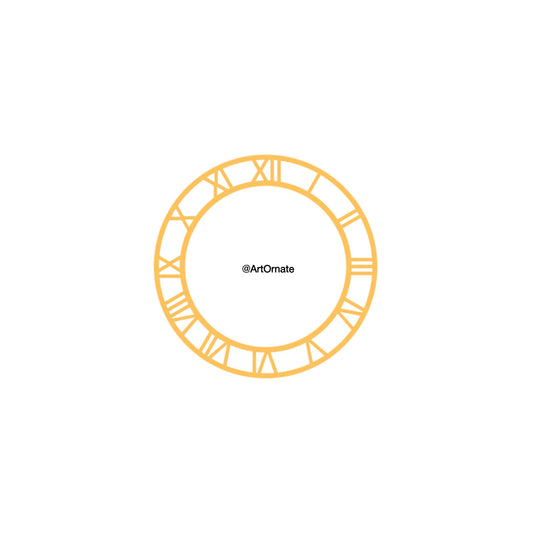 10 inch Golden Acrylic Roman Clock Ring