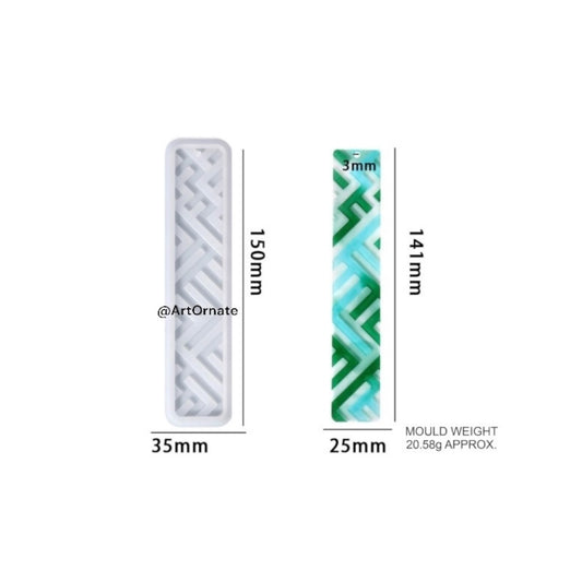 Maze Embossed Bookmark Silicone Mould