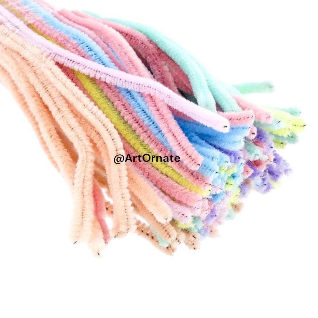 Bright 6mm craft pipe cleaners for DIY art and school projects in Coimbatore