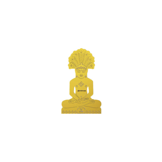 5 inch Parshwanath Bhagwan Acrylic Cutout - Golden