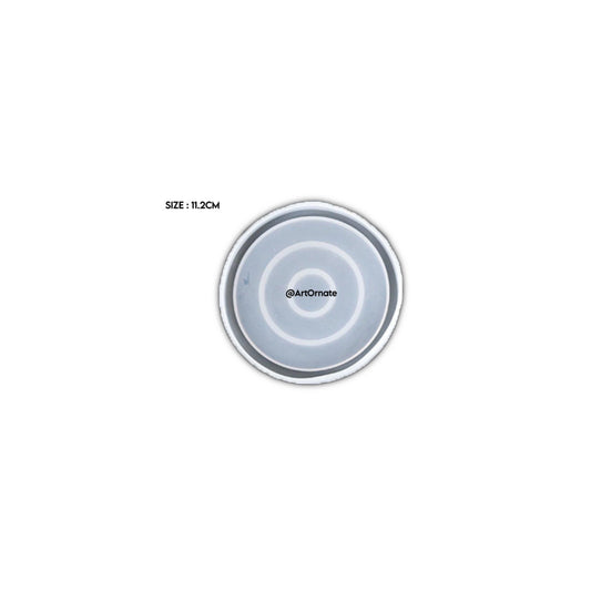 4.5 inch Round Coaster with Boundary Silicone Mould