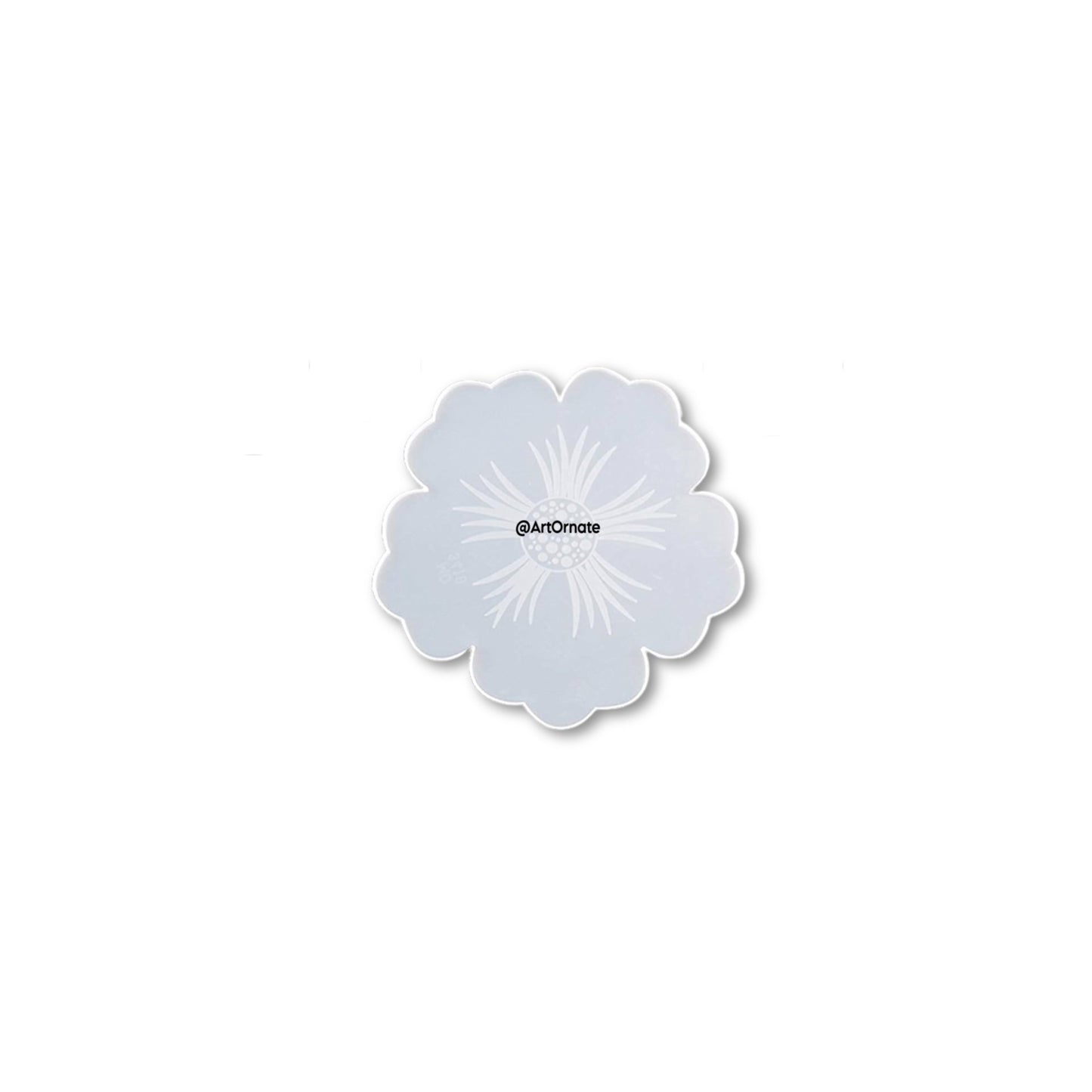 4.5 inch Flower Coaster Silicone Mould