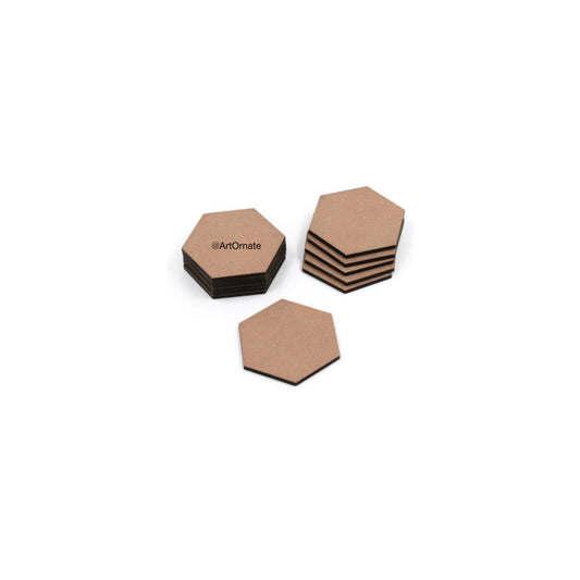 4 inch Hexagon MDF - 4mm