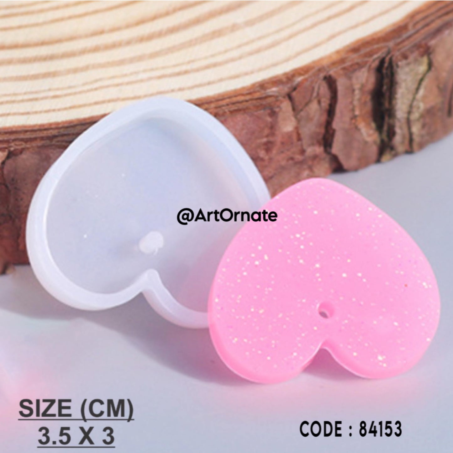 Heart Pendant/Keychain Silicone Mould