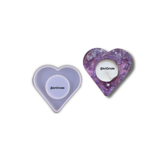 Heart Tea Light Candle Holder Silicone Mould