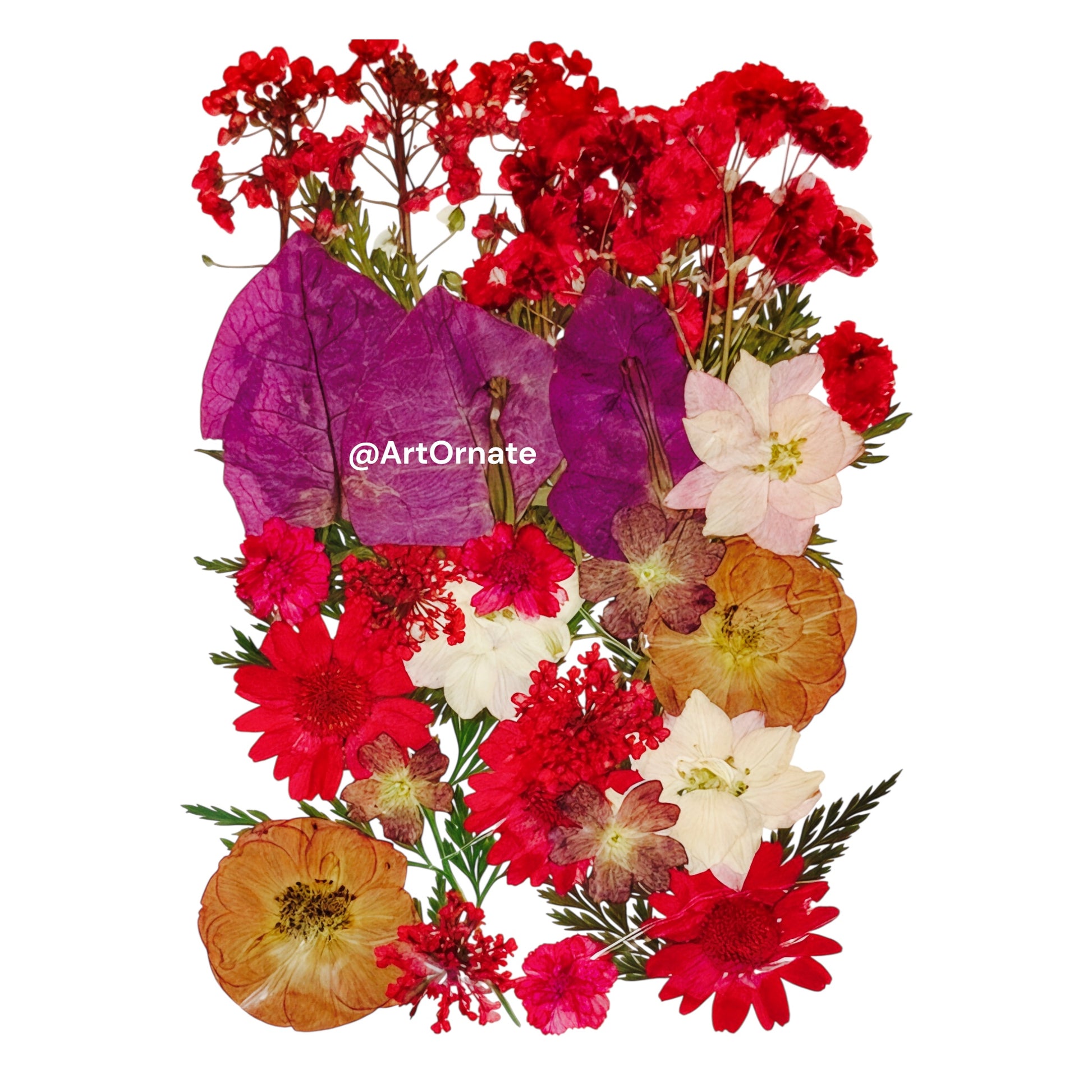 Handmade resin coaster material – real pressed flowers by ArtOrnate India