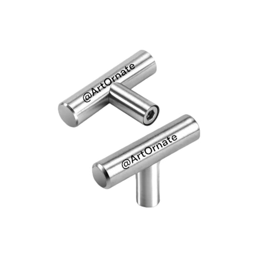 Silver T Knob Handle - B