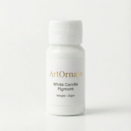 Concentrated white liquid candle dye for soy and paraffin wax, opaque white pigment for candle making supplies available at ArtOrnate